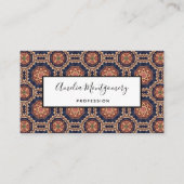 Bloem- en stervormen Decoratief Ontwerp Visitekaartje (Voorkant)