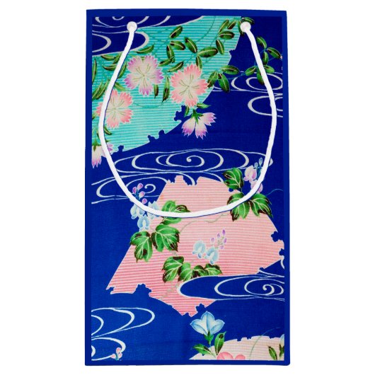 Bloem en stromend water, Japans ontwerp Klein Cadeauzakje (Achterkant)