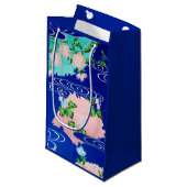 Bloem en stromend water, Japans ontwerp Klein Cadeauzakje (Voorkant Gekanteld)