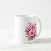 Bloem en vogel inspiratie koffiemok (Voorkant rechts)