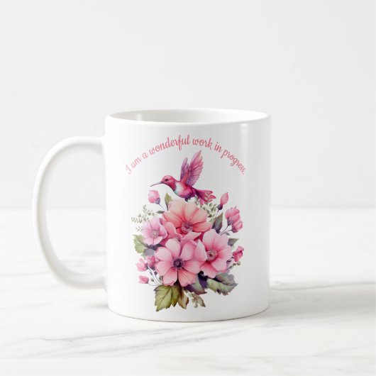 Bloem en vogel inspiratie koffiemok (Links)