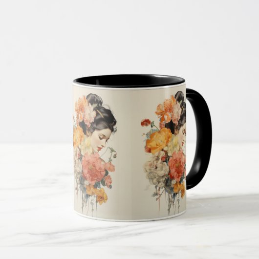 Bloem en Vrouw Mok (Voorkant rechts)