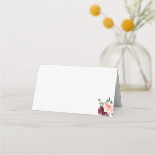Bloem Etiket maroon Buffet Kaarten
