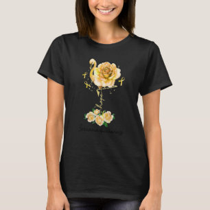 Bloem Flamingo Hope Yellow Ribbon Sarcoma Awarene T-shirt