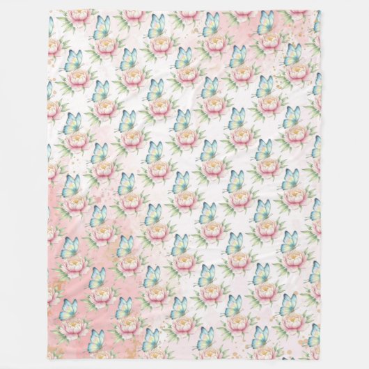 Bloem Fleece Deken (Voorkant)