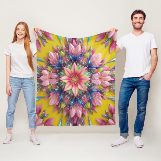 bloem fleece deken (In situ)