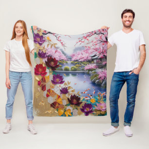 BLOEM FLEECE DEKEN