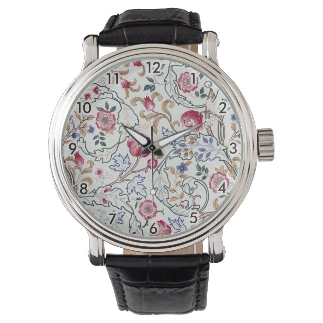 Bloem, Floral Pattern, William Morris Horloge (Voorkant)