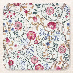 Bloem, Floral Pattern, William Morris Vierkante Kartonnen Onderzetter