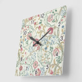 Bloem, Floral Pattern, William Morris Vierkante Klok (Hoek)