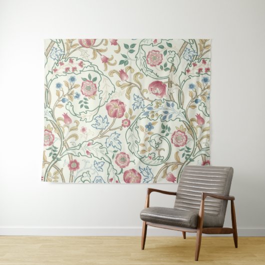 Bloem, Floral Pattern, William Morris Wandkleed (In Situ (horizontaal))