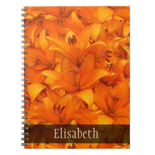 Bloem Foto Oranje tuin Lilies elke naam Notitieboek