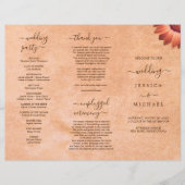 Bloem Gerbera op Abstracte perzik bruiloft Flyer (Voorkant)