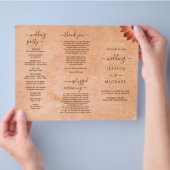 Bloem Gerbera op Abstracte perzik bruiloft Flyer (Hand)