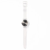 Bloem Geruit Patroon No. 01 - Lichtblauw Horloge (Achterkant)