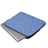 Bloem Geruit Patroon No. 01 - Lichtblauw Laptop Sleeve (Voorkant onderkant)