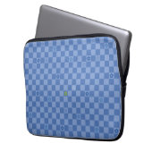 Bloem Geruit Patroon No. 01 - Lichtblauw Laptop Sleeve (Voorkant Links)