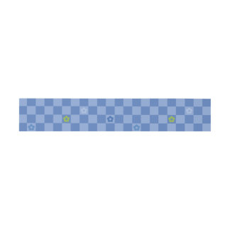 Bloem Geruit Patroon No. 01 - Lichtblauw Uitnodigingen Wikkel