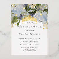 Bloem Glans Vlinders Stof Blauw Quinceanera