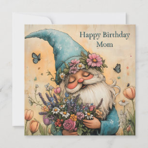 bloem Gnome illustratie Feestdagenkaart