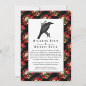 Bloem Gotisch Gereduceerde Trouwgastenlijst Aankondiging (Voorkant)