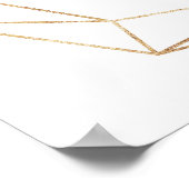 Bloem Goud Bruidsdouche Ontvangstbord Poster (Hoek)