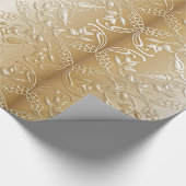 bloem gouden patroon cadeaupapier (Hoek)