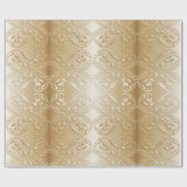 bloem gouden patroon cadeaupapier (Vlak)