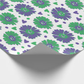 Bloem Halloween pompoen harten Cadeaupapier (Hoek)