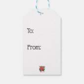 Bloem Hand getrokken Waratah Stickers Cadeaulabel (Achterkant)