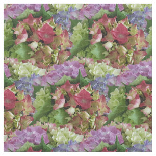 Bloem Hydrangea Blue Pink Cute Pattern Sjabloon Stof