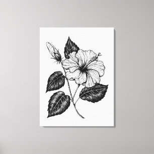 Bloem II van de hibiscus Canvas Afdruk