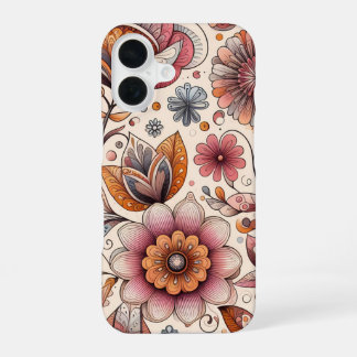 Bloem Illustratie iPhone Hoesje Slank iPhone 16 Hoesje