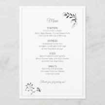 Bloem Illustratie Menu Kaart