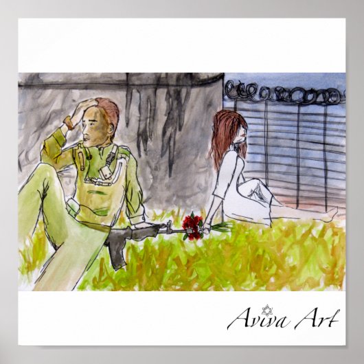 Bloem in de loop poster (Voorkant)