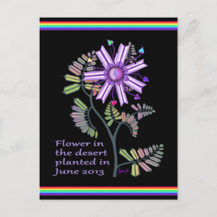 Bloem in de woestijn ansichtkaart briefkaart