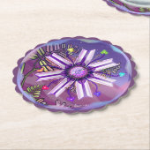 Bloem in de woestijn kartonnen onderzetters (Gekanteld)