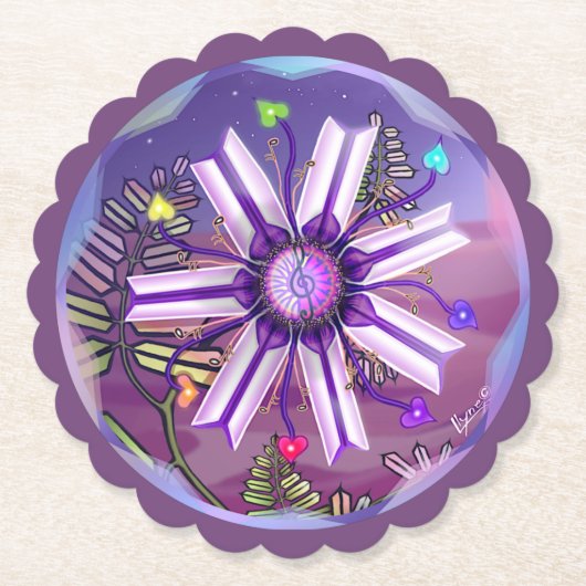 Bloem in de woestijn kartonnen onderzetters (Voorkant)