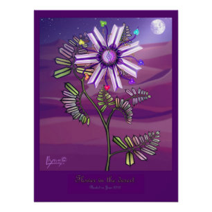Bloem in de woestijn perfect poster