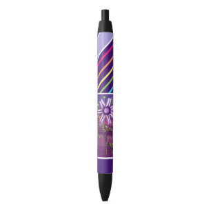 Bloem in de woestijnpen zwarte inkt pen