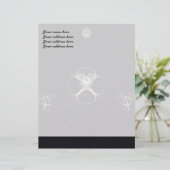 Bloem in ruimte briefhoofd ontwerp (Staand voorkant)
