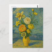 Bloem in vaas Briefkaart (Voorkant / Achterkant)