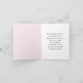 Bloem in zwart Lijst Sympathie bedankt Kaart (Binnen)