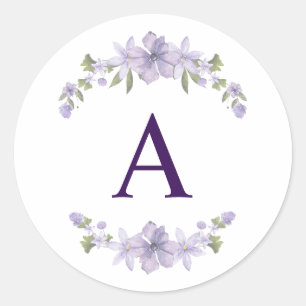 Bloem Initial Sticker   Persoonlijk Monogram