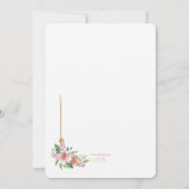 Bloem Kader in Roze Uitnodiging (Achterkant)