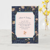 Bloem Kader Pasgetrouwde Felicitaties Kaart (Gele Bloem)