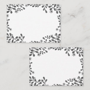 Bloem Kader Zoete Boho Bloemen Aangepast Z&W Plaatskaartje