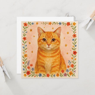 Bloem Kat Kaart. Kaart