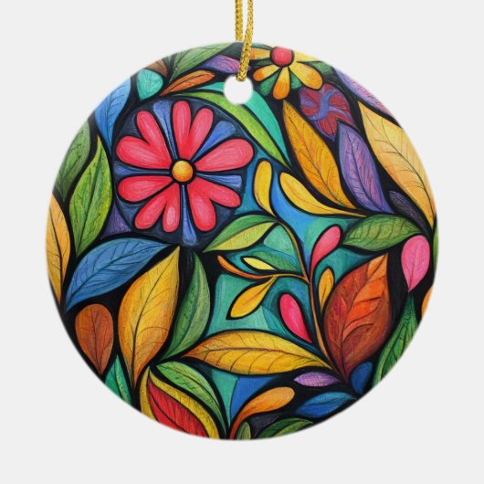 Bloem Keramisch Ornament (Voorkant)