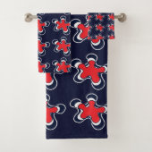 Bloem Kleurrijk Abstract Bloempatroon Bad Handdoek (Insitu)